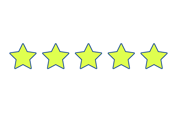 home-five-stars five stars in neon yellow.